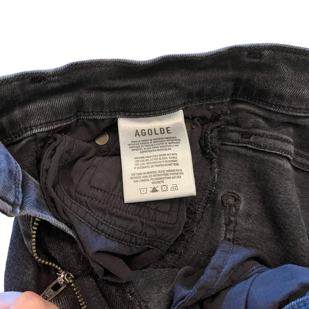 Agolde Sophie Mid Rise Skinny Ankle Jean - Black - Size 25 - Picture 5 of 14